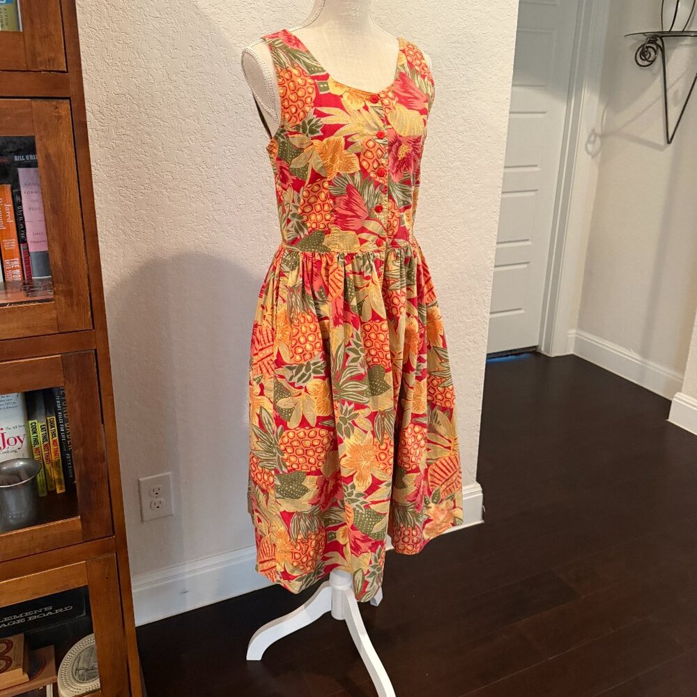 NOUVEAU FACES Vintage Button Front Sun Dress - Picture 4 of 9